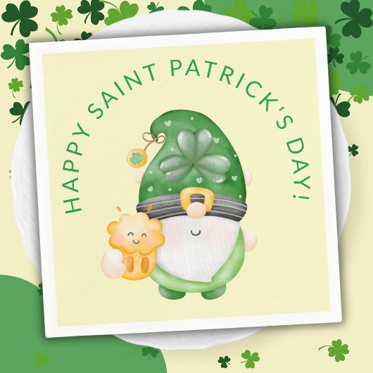 かわいい格言ハッピーSaint patricks dayパーティー スタンダードカクテルナプキン