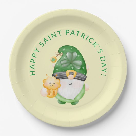 かわいい格言ハッピーSaint patricks dayパーティー ペーパープレート (正面)
