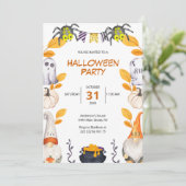 かわいい格言ハロウィーン招待状 招待状 (スタンド正面)