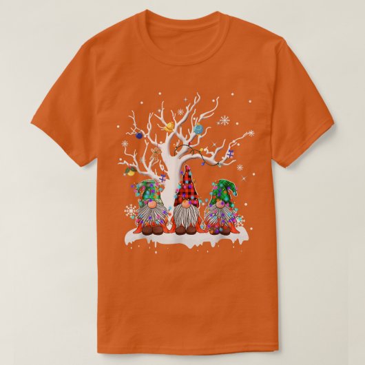 かわいい格言バッファロープレイドクリスマスツリーライト醜い Tシャツ (デザイン正面)