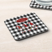 かわいい格言バッファロープレイド コースター (左側)