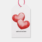 かわいい格言バレンタインデー赤いハートバレンタイン ギフトタグ (裏面)