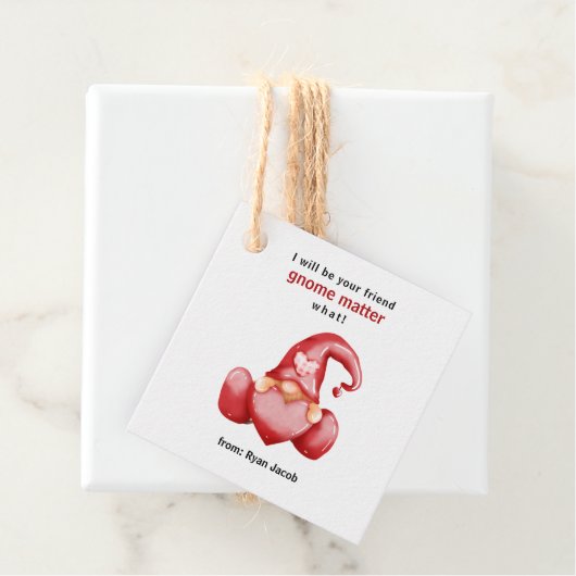 かわいい格言バレンタインデー赤いハートバレンタイン フェイバータグ (インサイチュ)