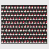 かわいい格言パターンクリスマスホリデー ラッピングペーパー (フラット)