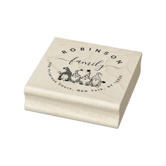 かわいい格言ファミリークリスマス差出人住所 ラバースタンプ (スタンプ)