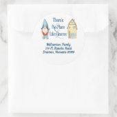 かわいい格言ファミリー差出人住所タイポグラフィ ラウンドシール (バッグ)