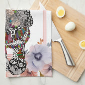 かわいい格言フローラキッチンタオル キッチンタオル (四つ折り)