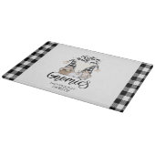 かわいい格言ブラックバッファロープレイド カッティングボード (角)