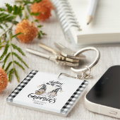 かわいい格言ブラックバッファロープレイド キーホルダー (正面右)