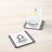 かわいい格言ブラックバッファロープレイド コースター (右側)