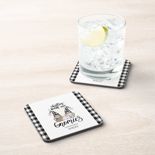 かわいい格言ブラックバッファロープレイド コースター (右側)