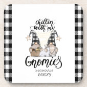 かわいい格言ブラックバッファロープレイド コースター (正面)