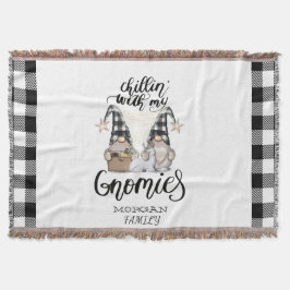 かわいい格言ブラックバッファロープレイド スローブランケット