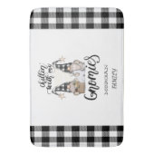 かわいい格言ブラックバッファロープレイド バスマット (正面縦)