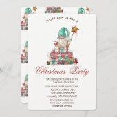 かわいい格言プレゼントクリスマスパーティー 招待状 (正面/裏面)