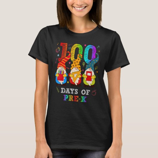 かわいい格言プレK先生100th Day Of School Kids Tシャツ (正面)
