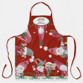 かわいい格言ベーキングクリスマスの思い出とママ エプロン (正面)