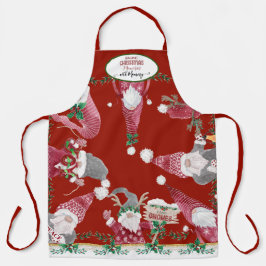 かわいい格言ベーキングクリスマスの思い出とママ エプロン