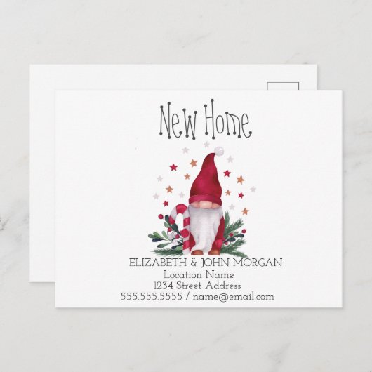 かわいい格言ホリデーズニューアドレス 案内ポストカード (正面/裏面)