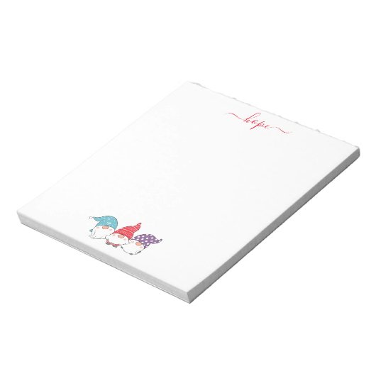 かわいい格言ホープのスクリプトのクリスマス ノートパッド (回転)