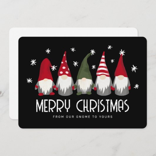 かわいい格言メリークリスマススノーフレーク シーズンカード (正面/裏面)