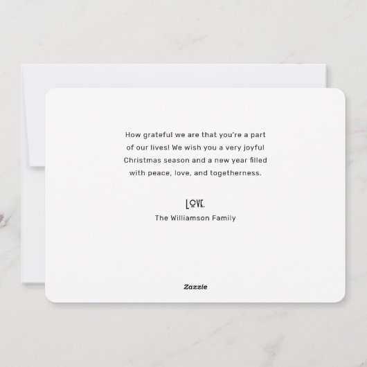 かわいい格言メリークリスマススノーフレーク シーズンカード (裏面)