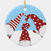 かわいい格言メリークリスマスパーソナライズされた セラミックオーナメント (裏面)