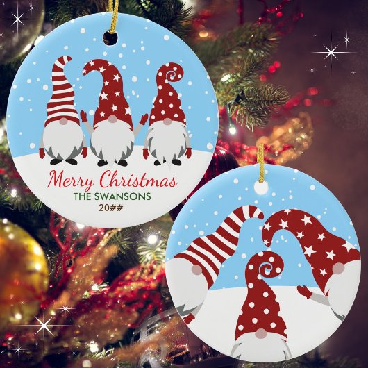 かわいい格言メリークリスマスパーソナライズされた セラミックオーナメント