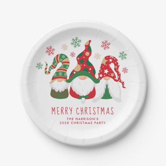 かわいい格言メリークリスマスパーティー ペーパープレート (正面)