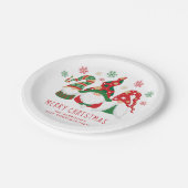 かわいい格言メリークリスマスパーティー ペーパープレート (アングル)