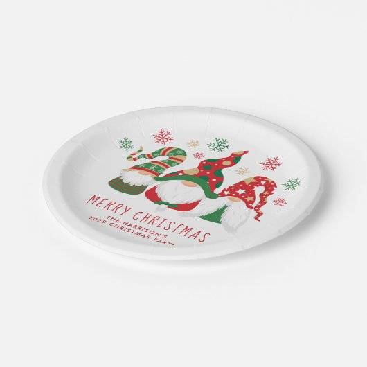 かわいい格言メリークリスマスパーティー ペーパープレート (アングル)