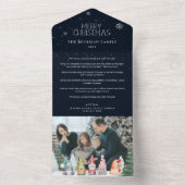 かわいい格言メリークリスマスホリデーフォトグリーティング オールインワン招待状 (内側)