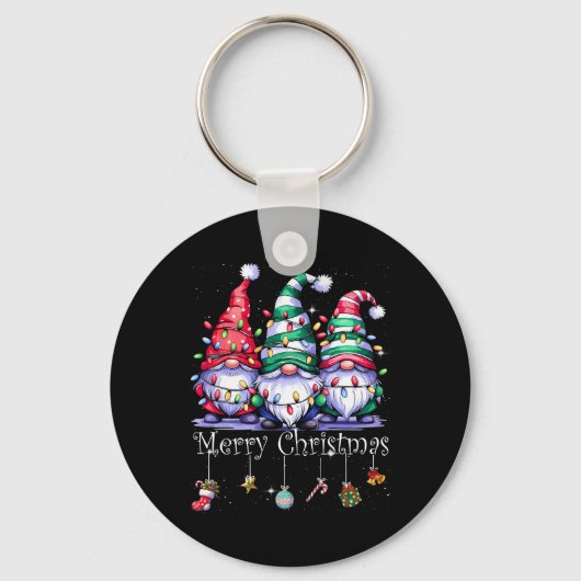 かわいい格言メリークリスマスライトファミリー格言Xma キーホルダー (正面)