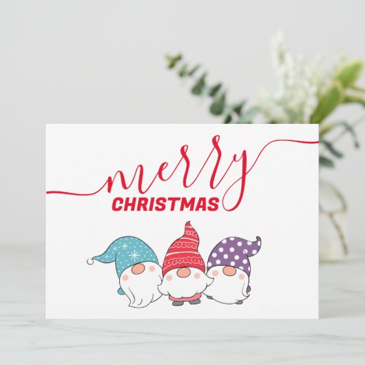 かわいい格言メリークリスマス書道台本 シーズンカード (スタンド正面)