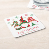 かわいい格言メリークリスマス スクエアペーパーコースター (アングル)