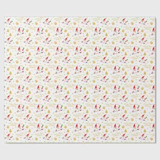 かわいい格言メリービーガンクリスマス ラッピングペーパー (フラット)