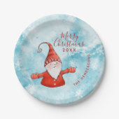 かわいい格言モダンコースタルクリスマス ペーパープレート (正面)