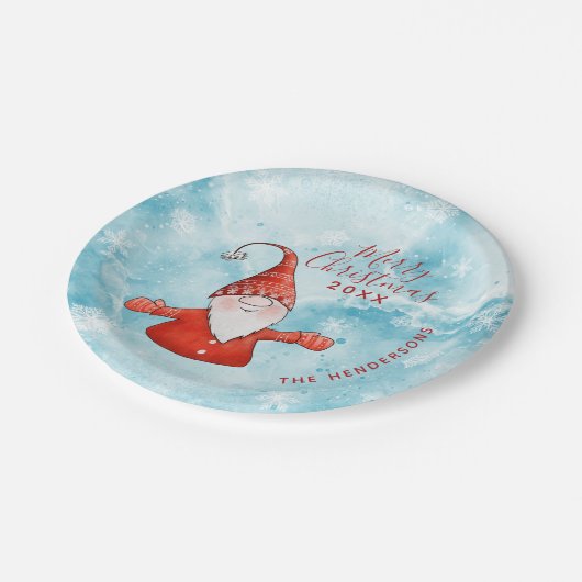 かわいい格言モダンコースタルクリスマス ペーパープレート (アングル)