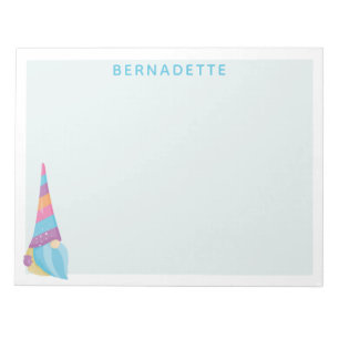 かわいい格言ユニコーンマジカルカラフル名前をカスタムする ノートパッド