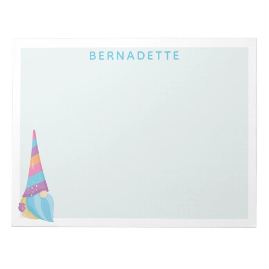 かわいい格言ユニコーンマジカルカラフル名前をカスタムする ノートパッド (正面)