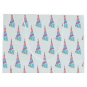 かわいい格言ユニコーンマジカルカラフル ラージペーパーバッグ (裏面)