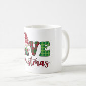 かわいい格言ラブクリスマスバッファロープレイド コーヒーマグカップ (正面右)