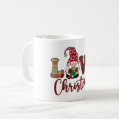 かわいい格言ラブクリスマスバッファロープレイド コーヒーマグカップ (正面左)