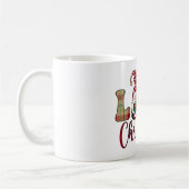 かわいい格言ラブクリスマスバッファロープレイド コーヒーマグカップ (左)