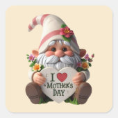 かわいい格言ラブマザーズデイ スクエアシール (正面)