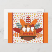 かわいい格言ラブ秋紅葉 ポストカード (正面/裏面)