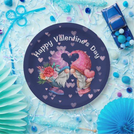 かわいい格言ラブ&ハートバレンタインデー ペーパープレート (パーティー)