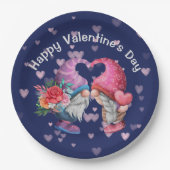 かわいい格言ラブ&ハートバレンタインデー ペーパープレート (正面)