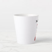 かわいい格言レッドハットクリスマスストッキングキャンディカン カフェラテマグ (正面)