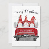かわいい格言ヴィンテージ赤いトラック格子笑いクリスマス シーズンカード (正面)